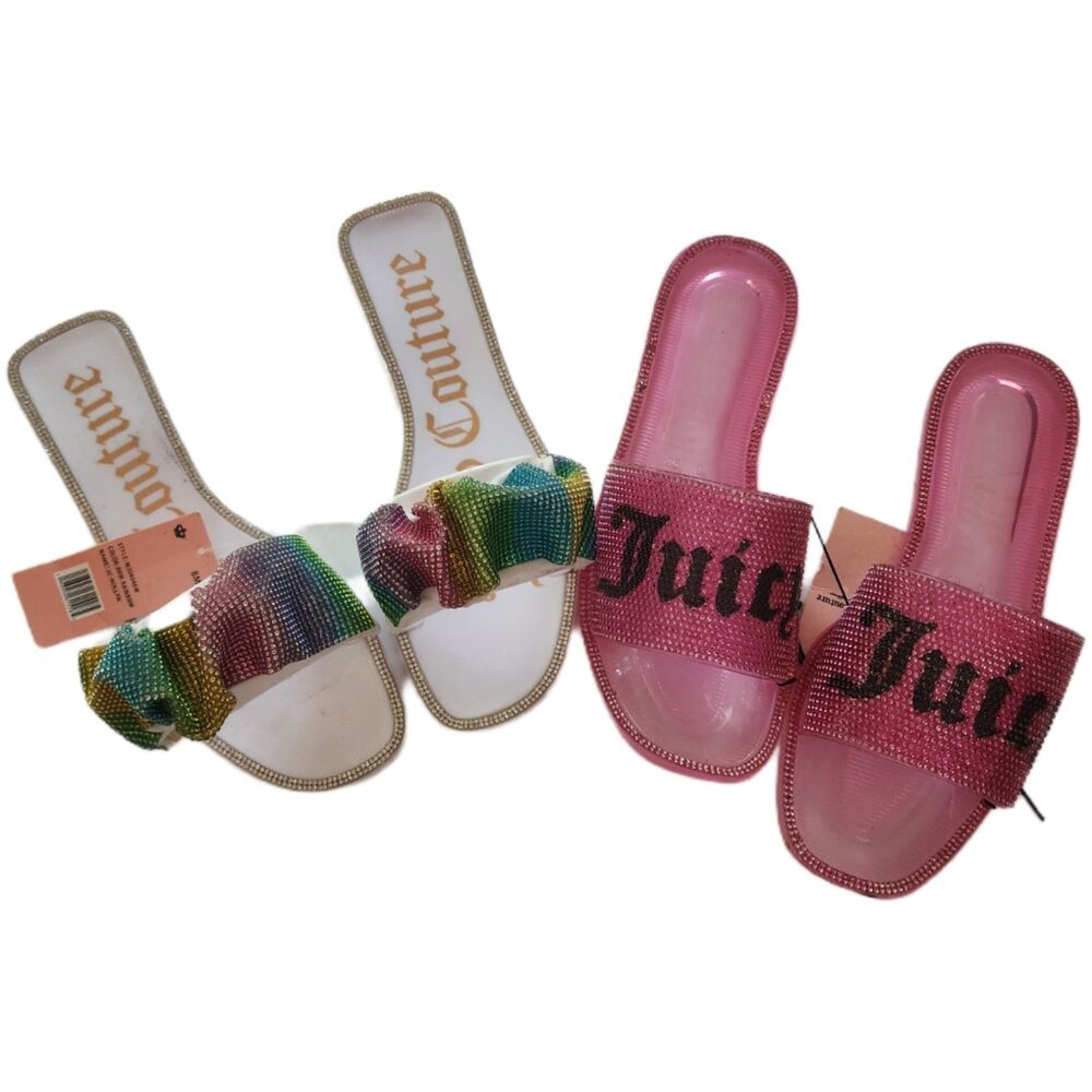 NWT Juicy Couture Jelly Slides Bundle (2 Pairs) - Size 8
